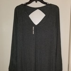 NWT Wet Seal Gray Long Sleeve V-Neck Dress